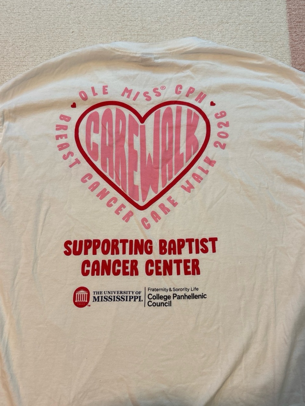 Carewalk Pink Heart Tee - Supporting Baptist Cancer Center
